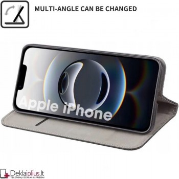Telone atverčiamas dėklas - auksinės spalvos (Apple Iphone 17)